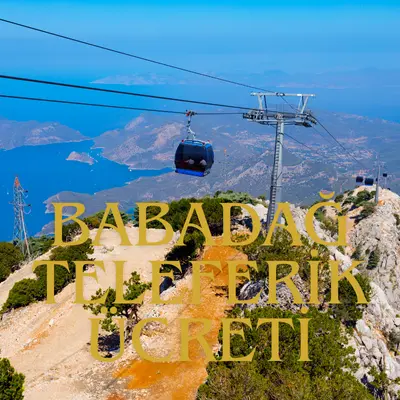 Fethiye babadağ da bulunan teleferiğin bir fotoğrafı